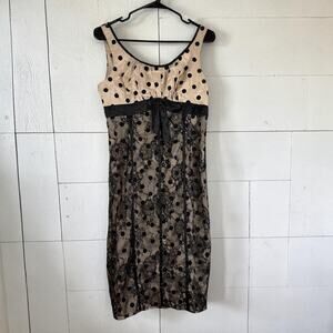 Voodoo Vixen Polka Dot Lace Dress Size L Retro Y2K Pinup